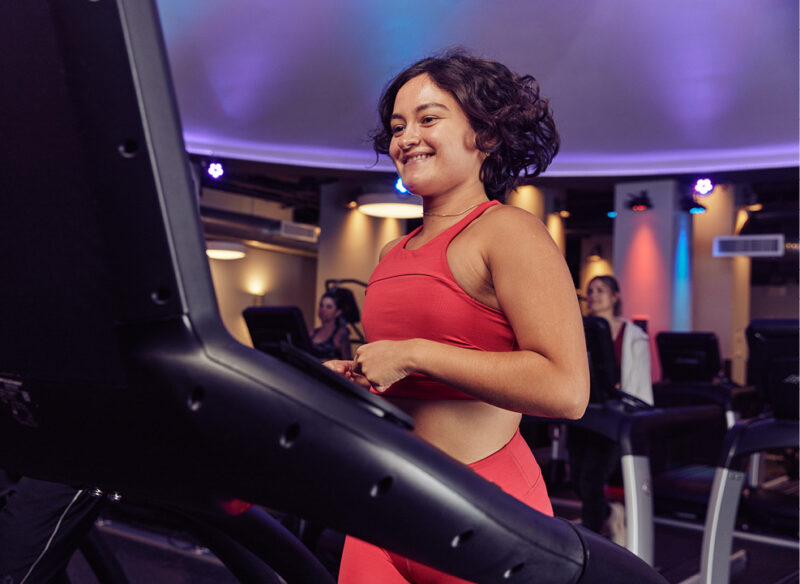 woman on a treadmill
