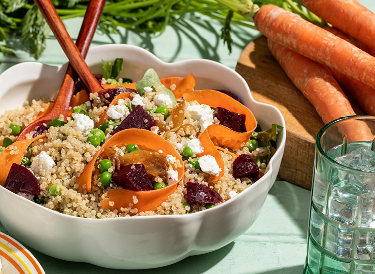 carrot and quinoa bowl