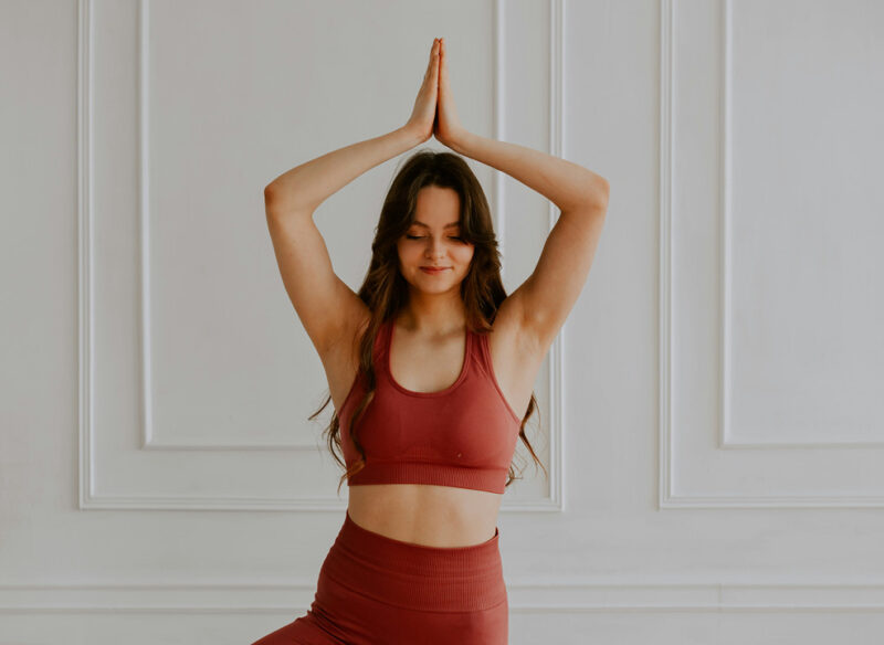 women in yoga outfit