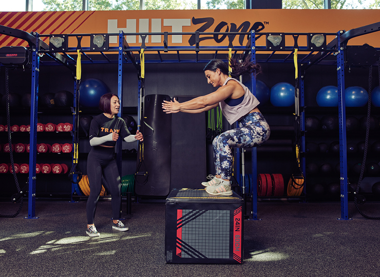 person doing jump squats