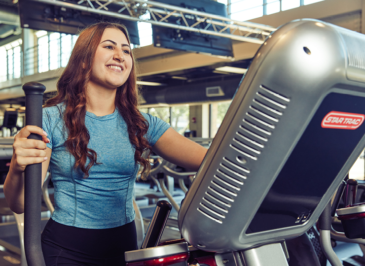 women on elliptical