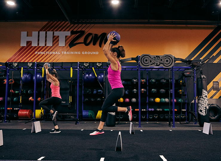 line hiit up class at crunch fitness