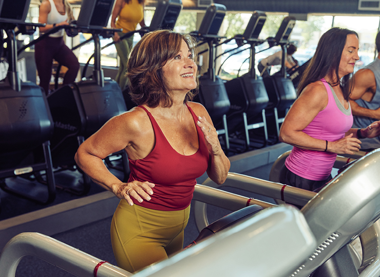 people on treadmills