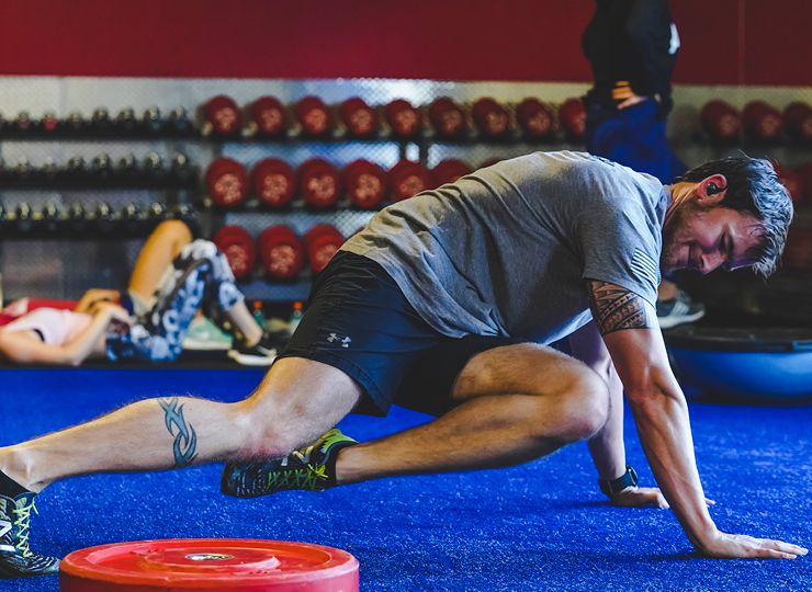 people working out at a gym