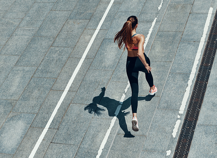 woman jogging