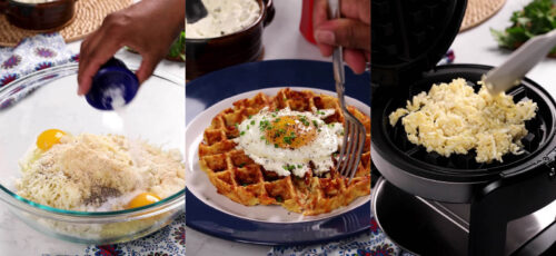 Cauliflower Hash Brown Waffles